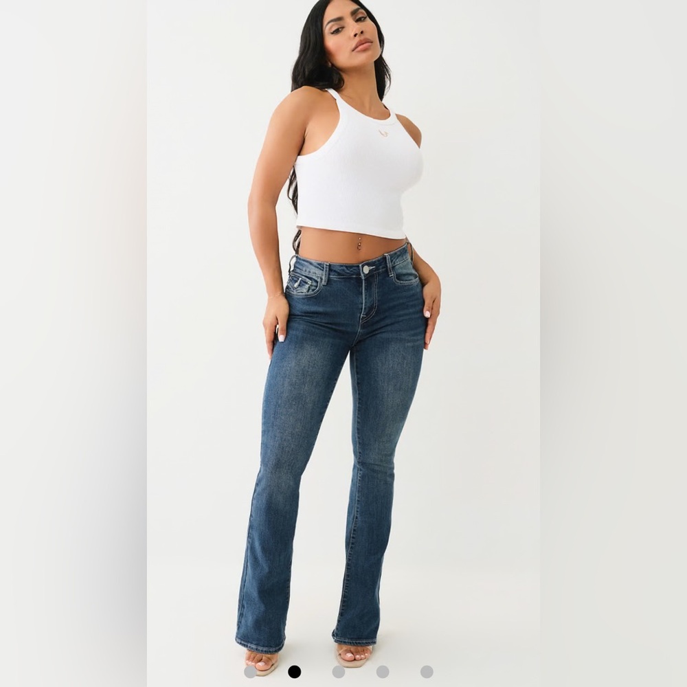 NWT! True Religion Blue Boot Cut Jeans MidRise Classic Style